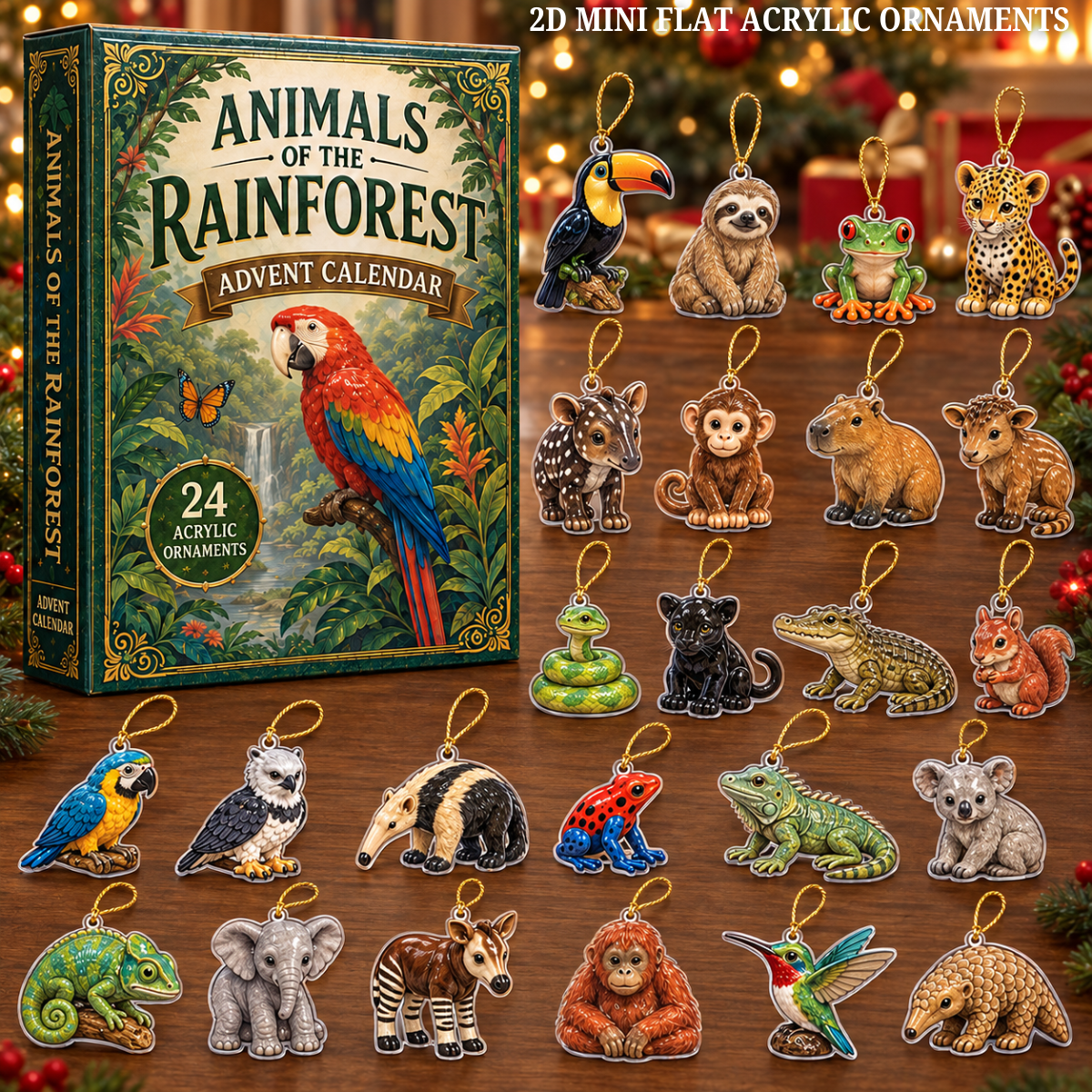 Rainforest Animals Life Advent Calendar 2026 - 24-Day Festive Countdown, Acrylic Charms Blind Box - Gift For Animal Lovers f886c1ba-23eb-41ed-aa6b-3eadcfba8885-animal-text.png