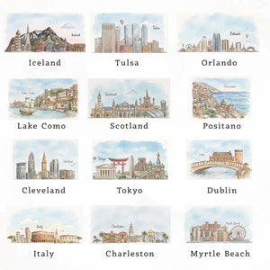 Custom Skyline Ring Dish l Personalized Engagement Trinket Tray l Watercolor Landscape Wedding Keepsake f88aaae4-ebf5-47fc-9366-199c32a190d2-3.jpg