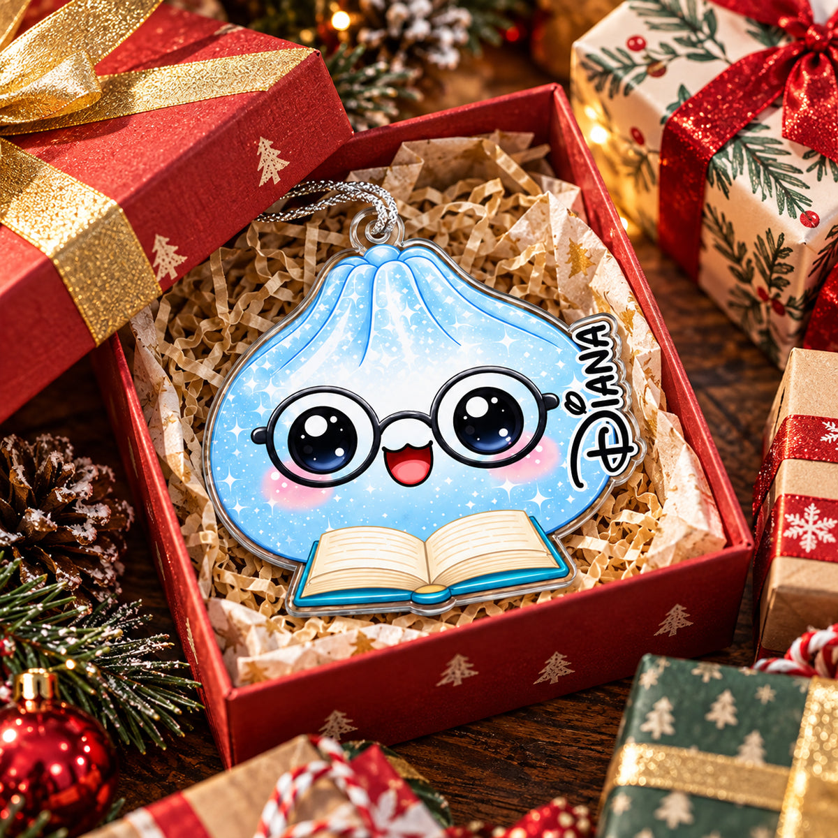 Cute Dumplings Family Christmas Funny Keepsake - Personalized Acrylic Ornament - Christmas Gift for Family f89410c9-e714-4ca5-a39e-fb236125a1fd-banner-3-1-.jpg
