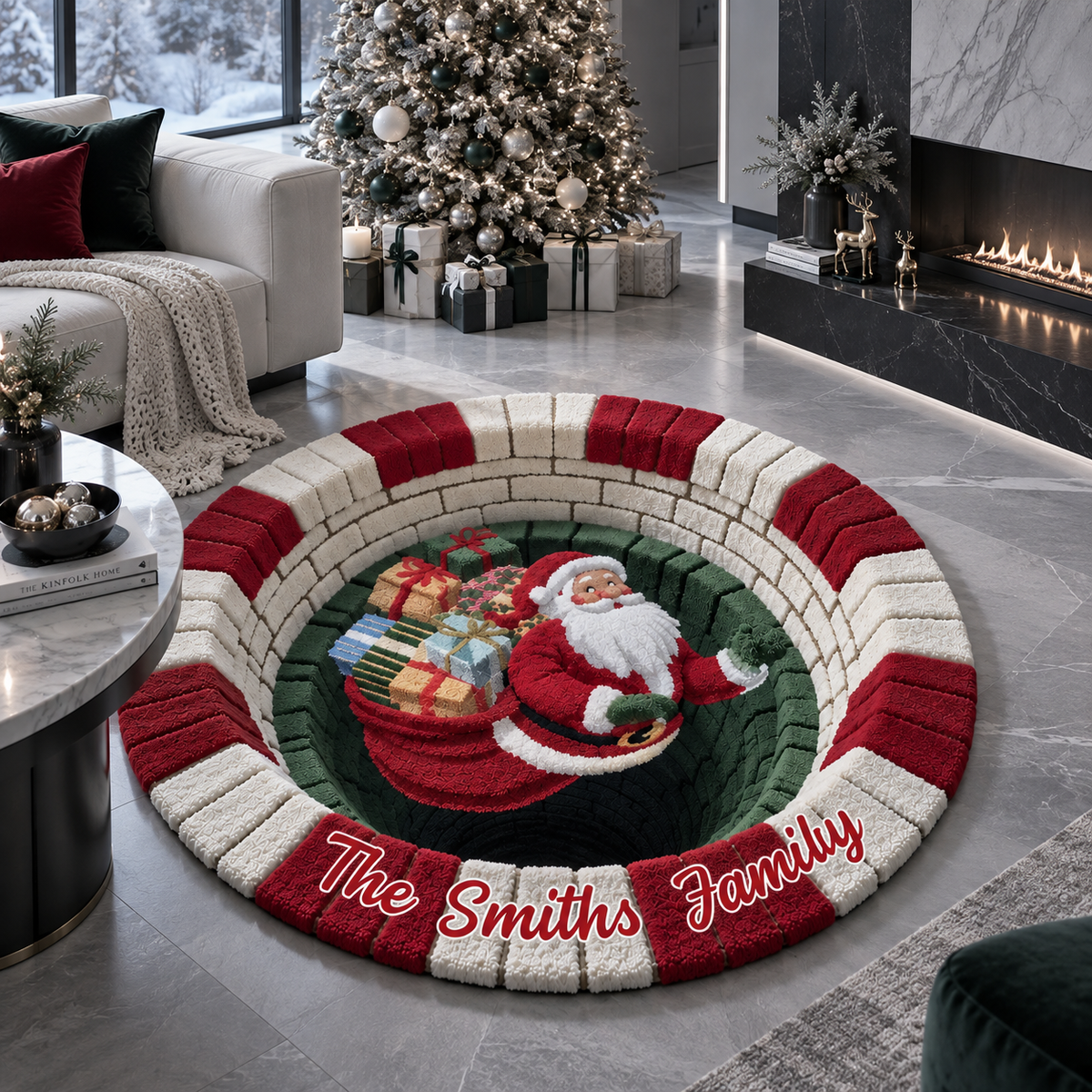 Personalized Santa Chimney Quilted Carpet – 3D Illusion Round Christmas Rug with Custom Family Name f89ae70a-ed82-41eb-b907-1b4f4bbfb2d8-ba.png