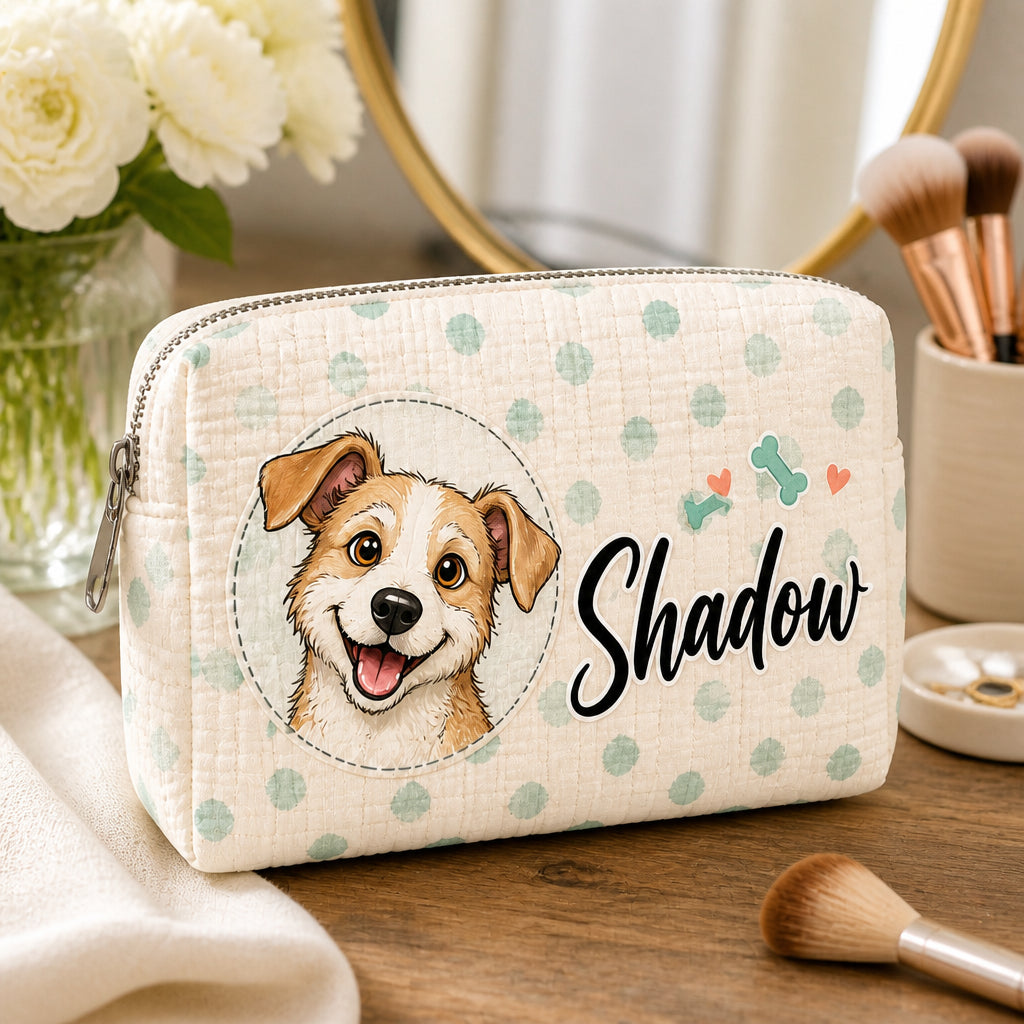 Personalized Dog Name Makeup Bag – Happy Pup Illustration - Personalized Bubble Gauze Makeup Bag f89ffb10-d03b-4e46-aed6-653b4ad3d0ff.jpg