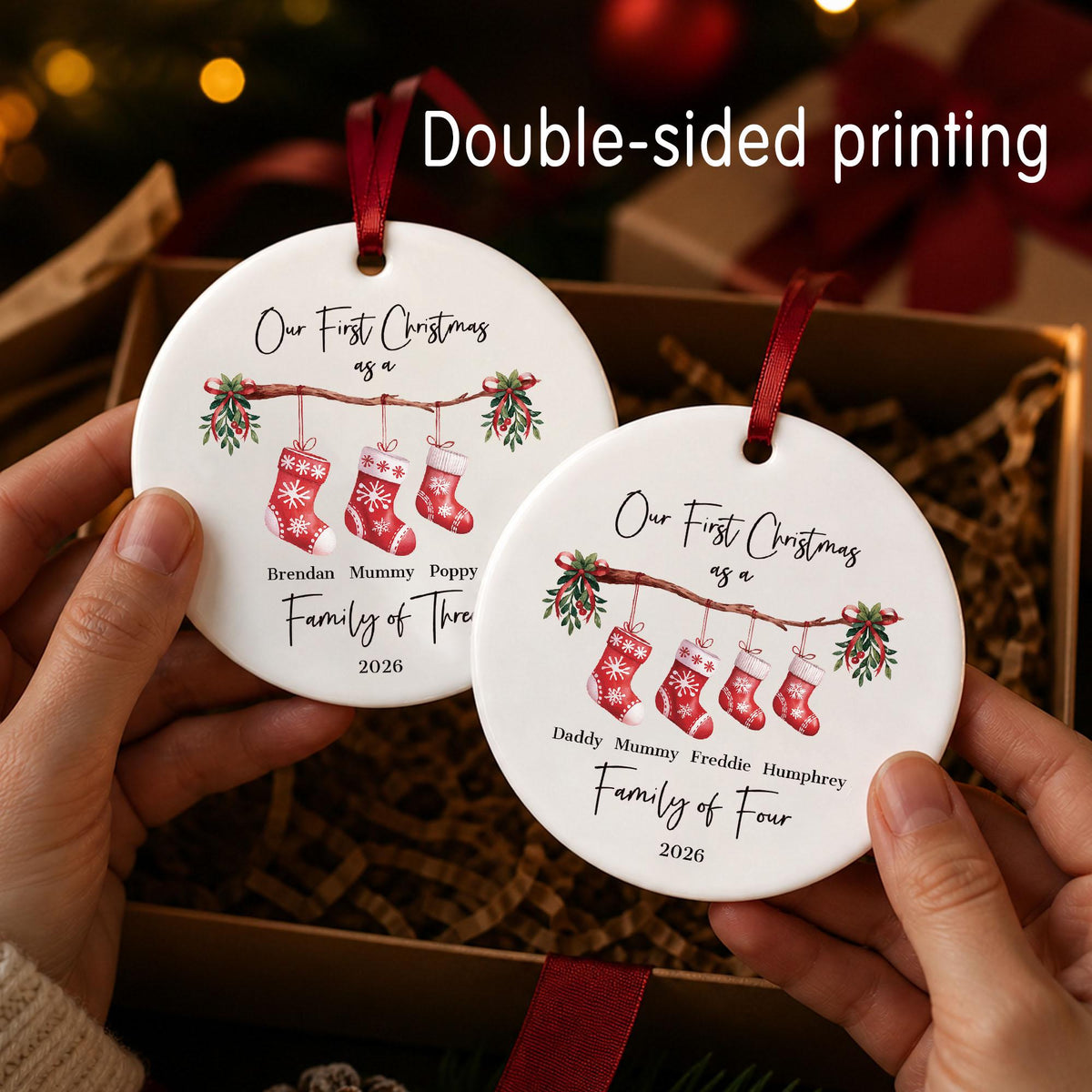 Personalised First Christmas as a Family of 4 Ornament, Baby First Christmas Tree Ornament, 1st Xmas Ornament 2026 f8b1c7f0-8de4-40fa-ac59-c381a2e15981-il_fullxfull.8507429019_agf9.jpg