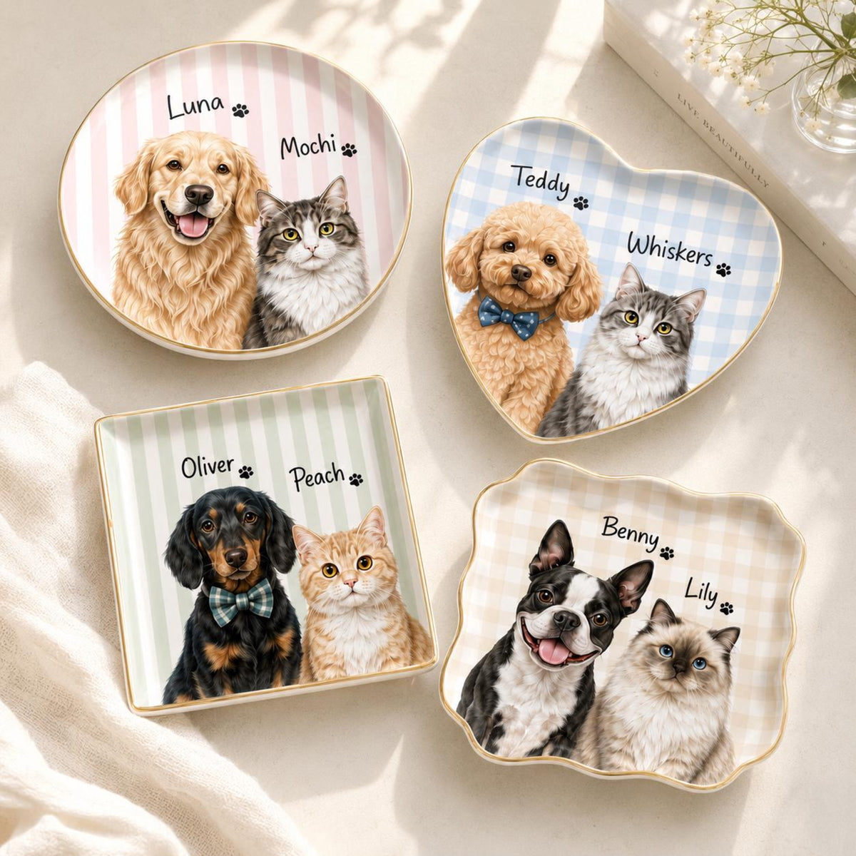 Personalized Pet Portrait Jewelry Dish, Dog Cat Photo Trinket Tray, Pet Memorial Jewelry Dish, Gift For Dog Mom, Gift For Pet Lovers f8c6e3e7-c865-4afd-9b32-c5f7bd49e450-banner-3.jpg