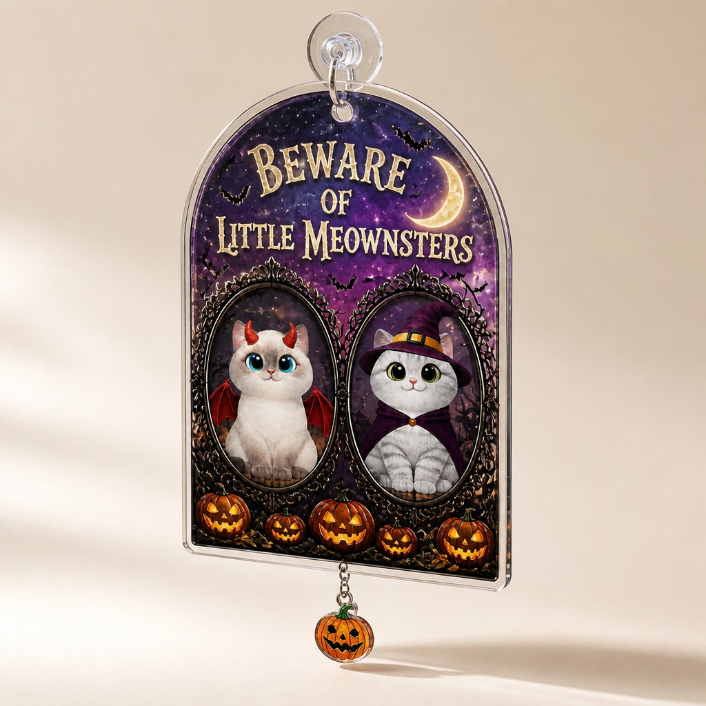 Beware of Little Meownsters Pet Photo Garden Flag - Personalized 1 Layered Suncatcher with Charm f8cd055b-a74c-40f6-a248-dddd5bdfecdf.jpg