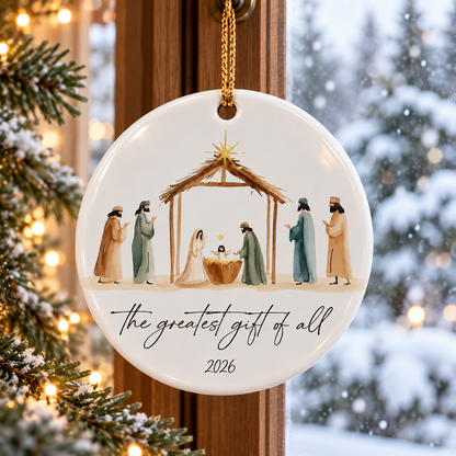 Nativity Christmas Ornament - The Greatest Gift of All Ornament - Christian Ornament Christmas Gift f8e0ffe4-8775-43b6-b0fc-9d017296f89f-3.png
