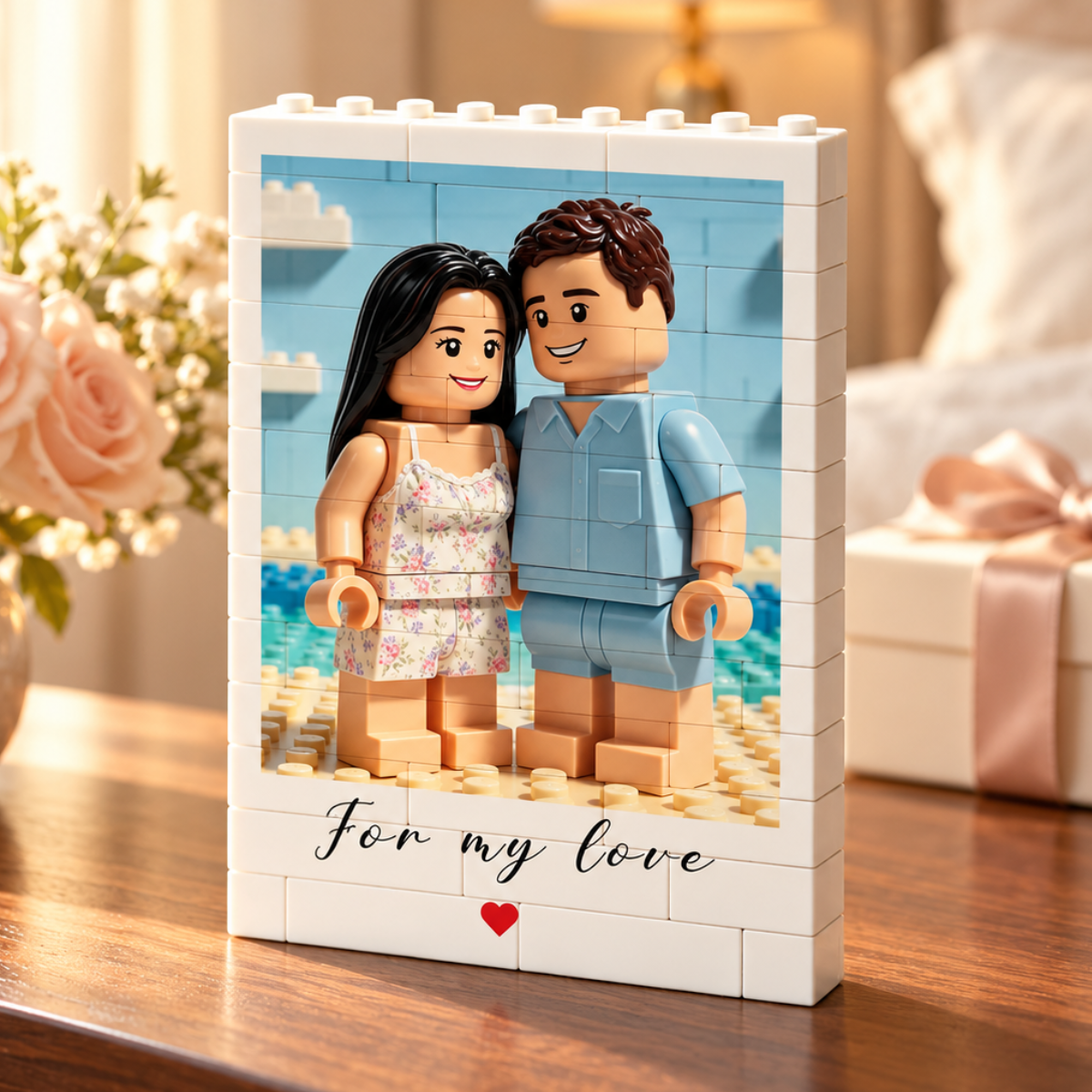 Personalized Couples Photo Gift, Custom Building Block Photo Frame, Engagement Gift for Couples, Wedding Anniversary, Birthday Gift f8e69ad7-ba07-442d-9fd7-1a11bfa36e14-banner-1.png