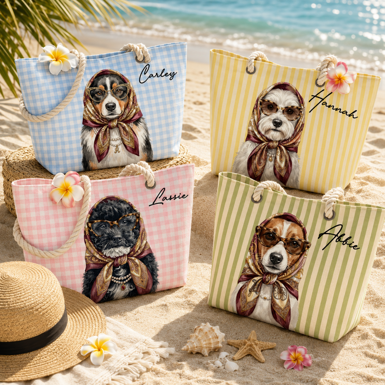 Beachside Barkers With Scarf - Personalized Beach Bag - Summer Gift For Dog Lovers f8e8ccaf-3ca6-49fa-aea6-57dca1b6dfe0-1.png