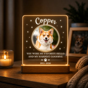 Pet Memorial LED Acrylic Light — Favorite Hello Hardest Goodbye - Personalized 3D LED Light Wooden Base f926198e-826c-4d18-b986-a278a9b9ea13.jpg