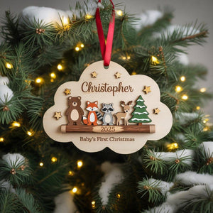 Personalized Baby’s First Christmas Ornament 2025, Custom Woodland Animal Ornament, Newborn Keepsake Gift for Baby Boy or Girl f957ad56-1cf8-44ba-ae62-0e79ce9c0493-h1.jpg