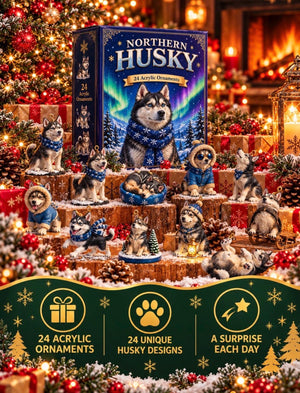 Husky Advent Calendar 2026, 24 2D Acrylic Dog Ornaments, Winter Wonderland Christmas Decor, Dog Lover Gift f96a8e9c-b678-4155-b30a-6543c7e77ce8-il_1588xN.8597564780_i0nr.jpg