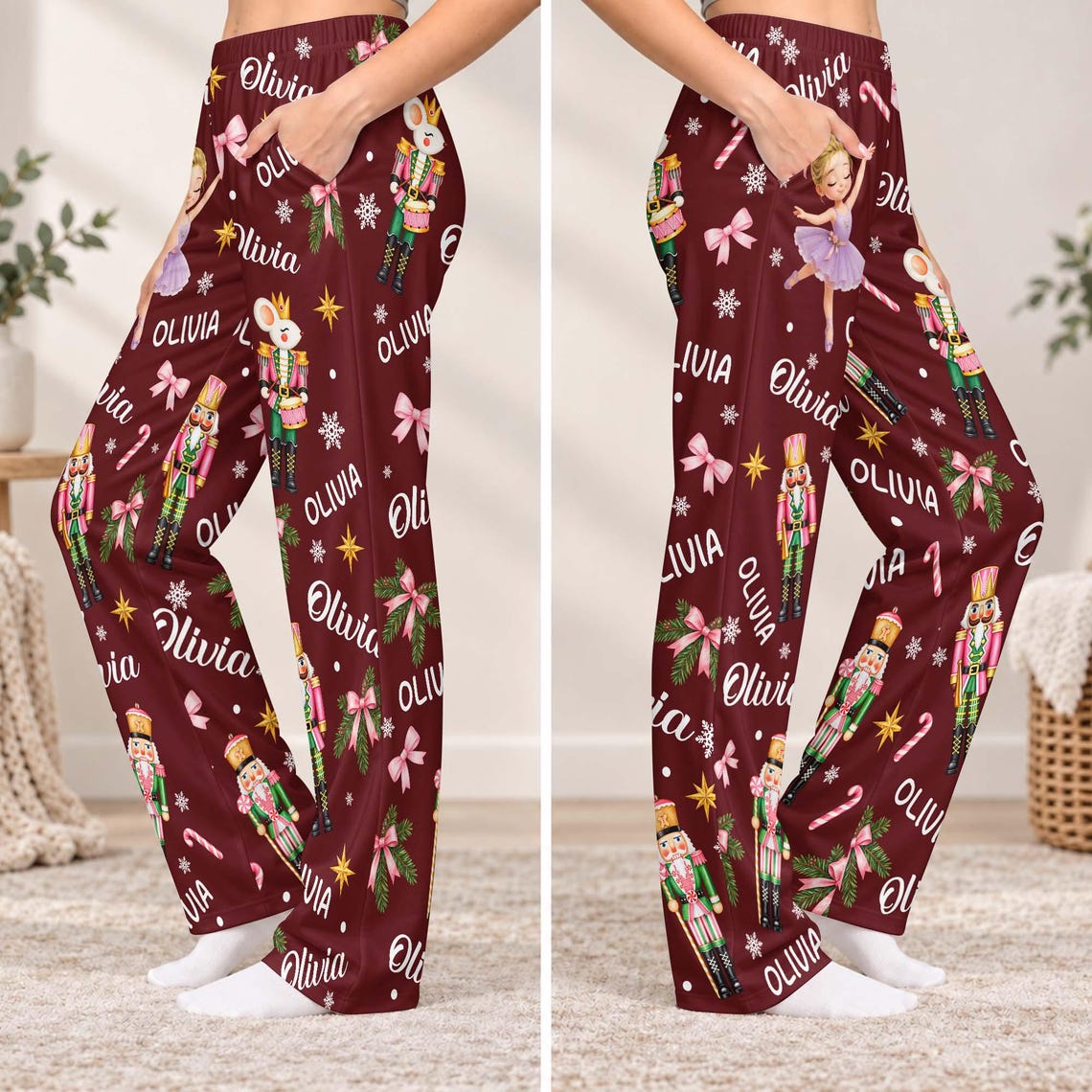 Personalized Ballerina Christmas Pajama Pants, Custom Name Nutcracker Lounge Pants, Ballet Dancer Gift f96d93ae-aad9-47c3-bfba-7d9fbae89330-5.jpg