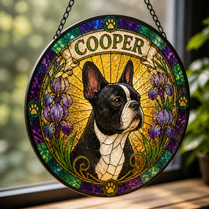 Stained Glass Pet Suncatcher – Iris Ring, Custom Name - Personalized Suncatcher Stained Glass f9734566-fe65-440c-9bcf-f2c6def75218.jpg