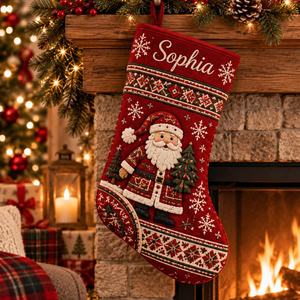 Personalized Christmas Stocking, Custom Name Printed Holiday Sock, Reindeer Santa Snowman Family Mantel Decor, Xmas Keepsake Gift f9893dc1-7f36-4c53-913a-2254f847b569-3.png