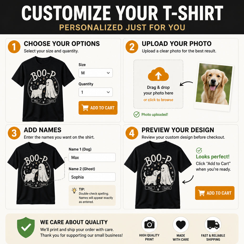 BOO-P Dog & Ghost Names Halloween Tee - Personalized T-shirt f9c2517f-d64d-4041-90b6-2ae71b5a84fa.jpg