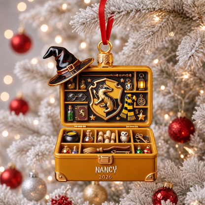 Whimsical School Trunket 3d Relief Ornament - Personalized Gifts For Christmas Ornament f9ce2c14-7565-4d95-830b-174631d45e0b-Suitcase-ornament-without-decorative-lights.png