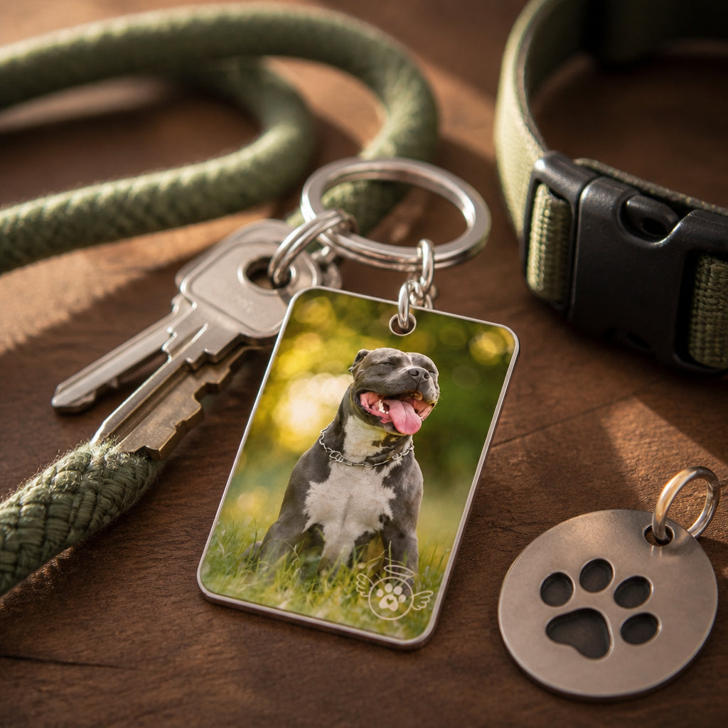 Pet Memorial Photo Keychain – You Left Paw Prints On My Heart - Personalized Photo Charm Keychain f9d338a7-b13a-40ef-872c-af390910ddd0.jpg