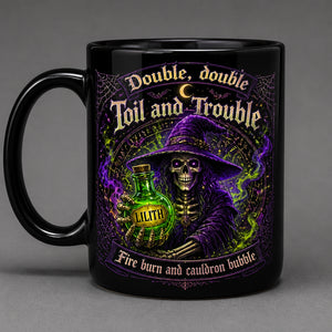 Personalized Cauldron Mug – Double, Double Toil and Trouble (Name on Potion) - Personalized Halloween Black Ceramic Witch Mug f9e01d16-369f-44c7-971b-9d9970bf9ab1.jpg