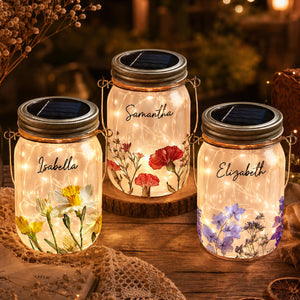 Personalized Birth Flower Mason Jar Night Light, Solar Lamp Gift For Her, Birthday Custom Night Light Gift For Friend, Bridesmaid Light Gift fa220d32-5b68-414e-a9a5-153d0f99102f-1.jpg
