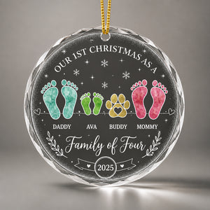 Our 1st Christmas as a Family of Four – Crystal Ornament (Personalized Names & Year) - Personalized Crystal Ornament fa260742-273d-4f8b-93fb-09c066208a52.jpg