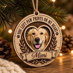 You Left Paw Prints On My Heart — Photo + Name Pet Memorial 3‑Layer Wood Ornament - Personalized 3-Layered Wood Ornament fa2fb122-89af-4d4d-ab12-5299d59b3108.jpg