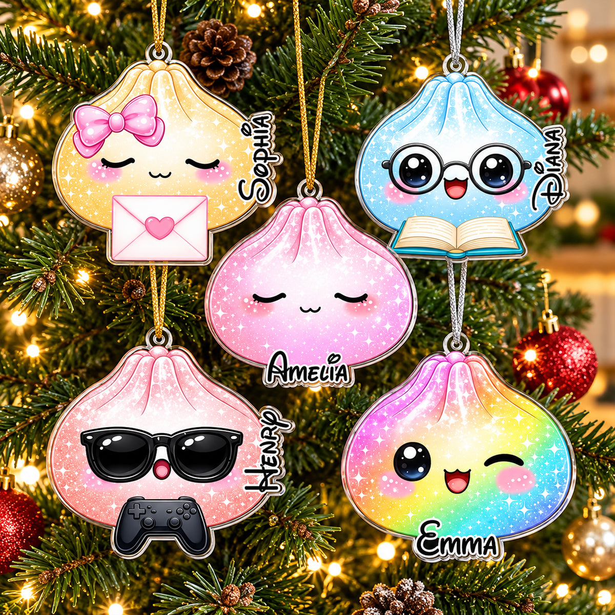 Cute Dumplings Family Christmas Funny Keepsake - Personalized Acrylic Ornament - Christmas Gift for Family fa3d8718-f353-4e17-9029-80c85d88602a-banner-1-1-.jpg