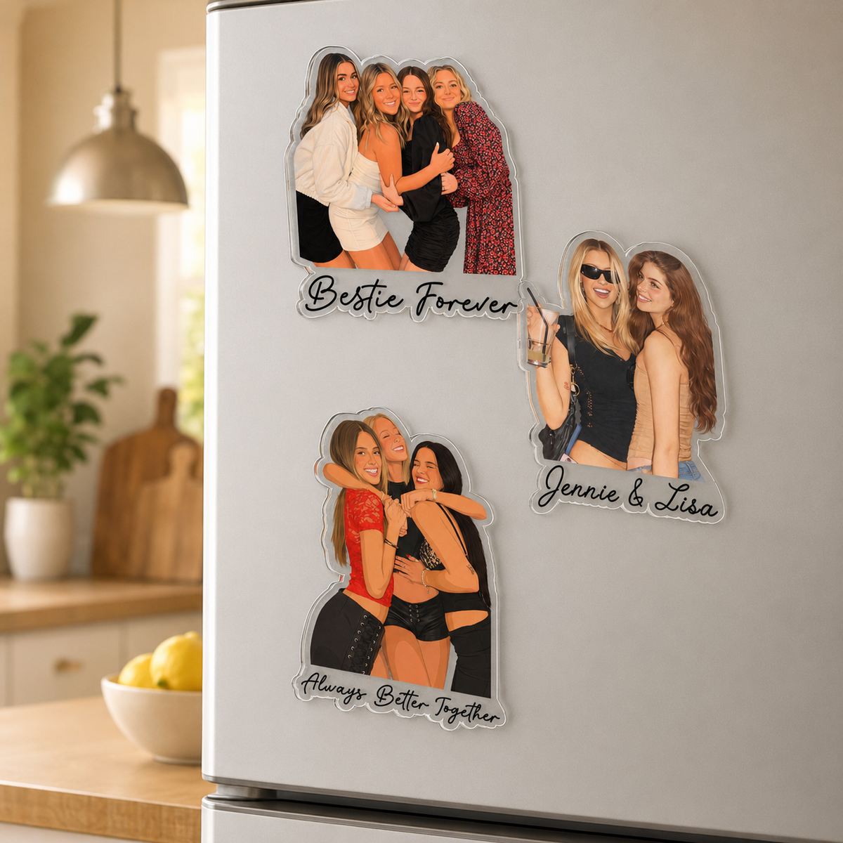 Personalized Besties Photo Portrait Magnets, Custom Best Friend Fridge Magnet, Acrylic BFF Picture, Galentines Day Gift, Sister Gifts fa40e851-c98a-440a-9b87-7dc152131e81-1.png