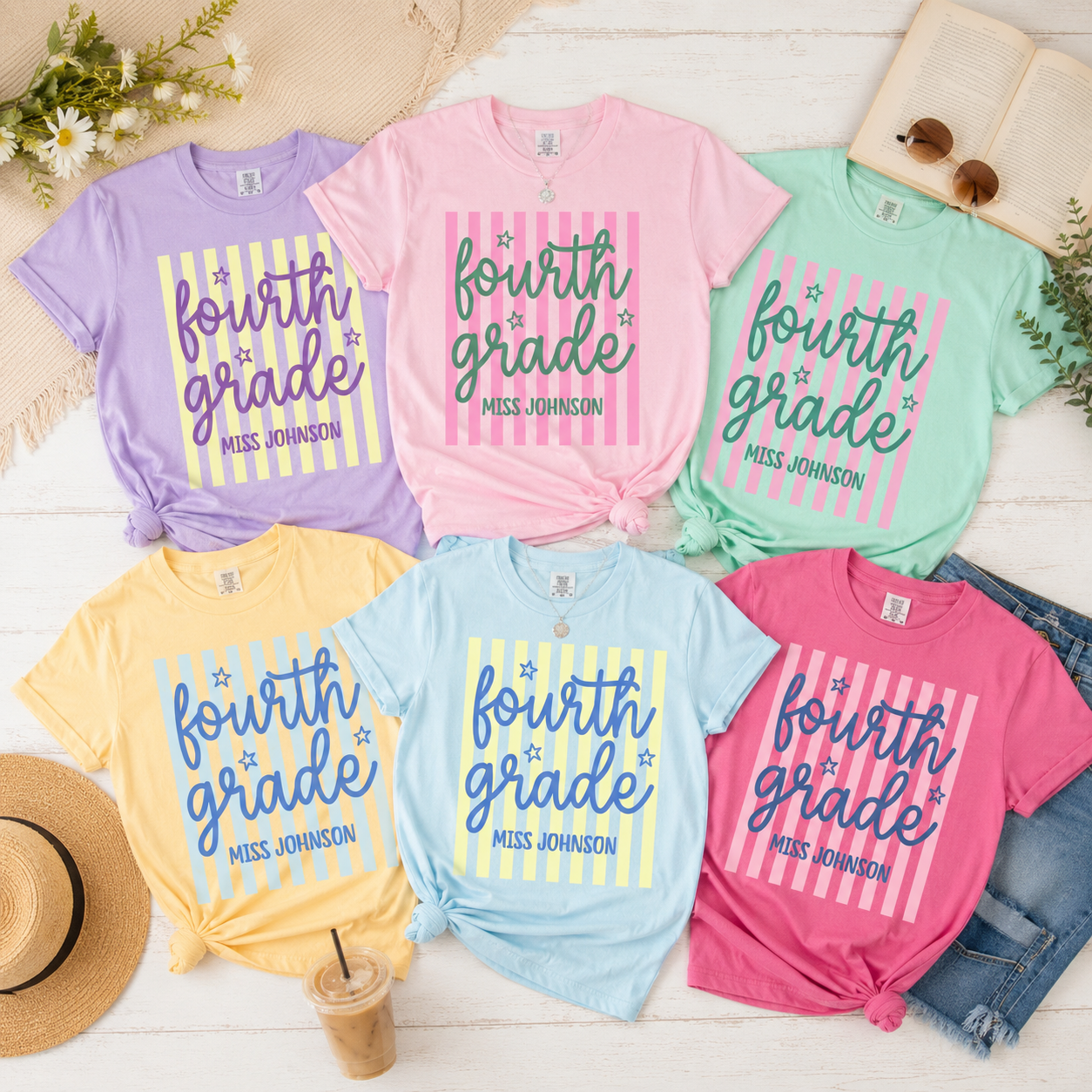 Comfort Colors Custom Fourth Grade Teacher Shirt, 4th Grade Teacher Team Shirts, Personalized Fourth Grade Shirt, Gift For New Teacher fa456aab-d931-4729-b118-9c2cbf27344a-banner-1.png