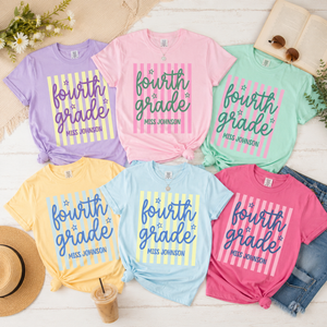Comfort Colors Custom Fourth Grade Teacher Shirt, 4th Grade Teacher Team Shirts, Personalized Fourth Grade Shirt, Gift For New Teacher fa456aab-d931-4729-b118-9c2cbf27344a-banner-1.png