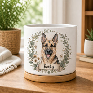 Custom Watercolor Pet Portrait Planter with Botanical Wreath - Personalized Plant Pot & Vase fa4b080d-f0bb-4fe0-b46a-b8cc5d3d28b4.jpg