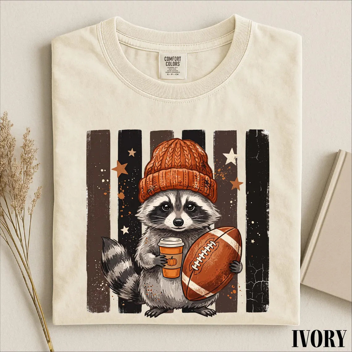 Raccoon Football Shirt, Cute Game Day Graphic Tee, Fall Sports Animal Shirt, Football Season Comfort Colors T-Shirt Gift fa5d9c57-fec3-408e-a081-86f5245941cf-2.webp