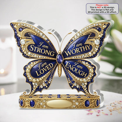 I Am Strong - Christian Gifts for Girls Personalized Custom Shaped Acrylic Plaque