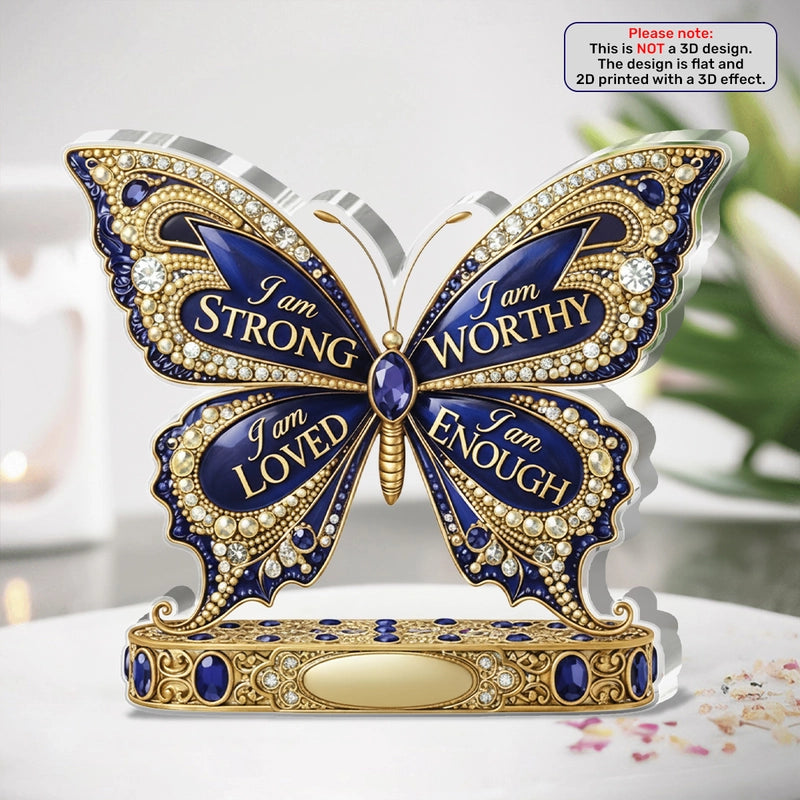 I Am Strong - Christian Gifts for Girls Personalized Custom Shaped Acrylic Plaque