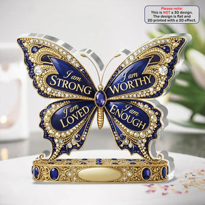 I Am Strong - Christian Gifts for Girls Personalized Custom Shaped Acrylic Plaque