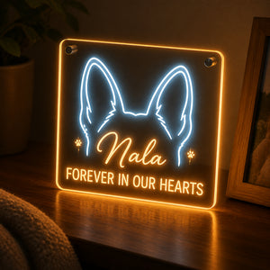 Pet Memorial Neon-Style Acrylic Night Light — Forever In Our Hearts (Name) - Personalized Acrylic Night Light fa87cf2e-2c3e-4e93-9440-9ea625570124.jpg