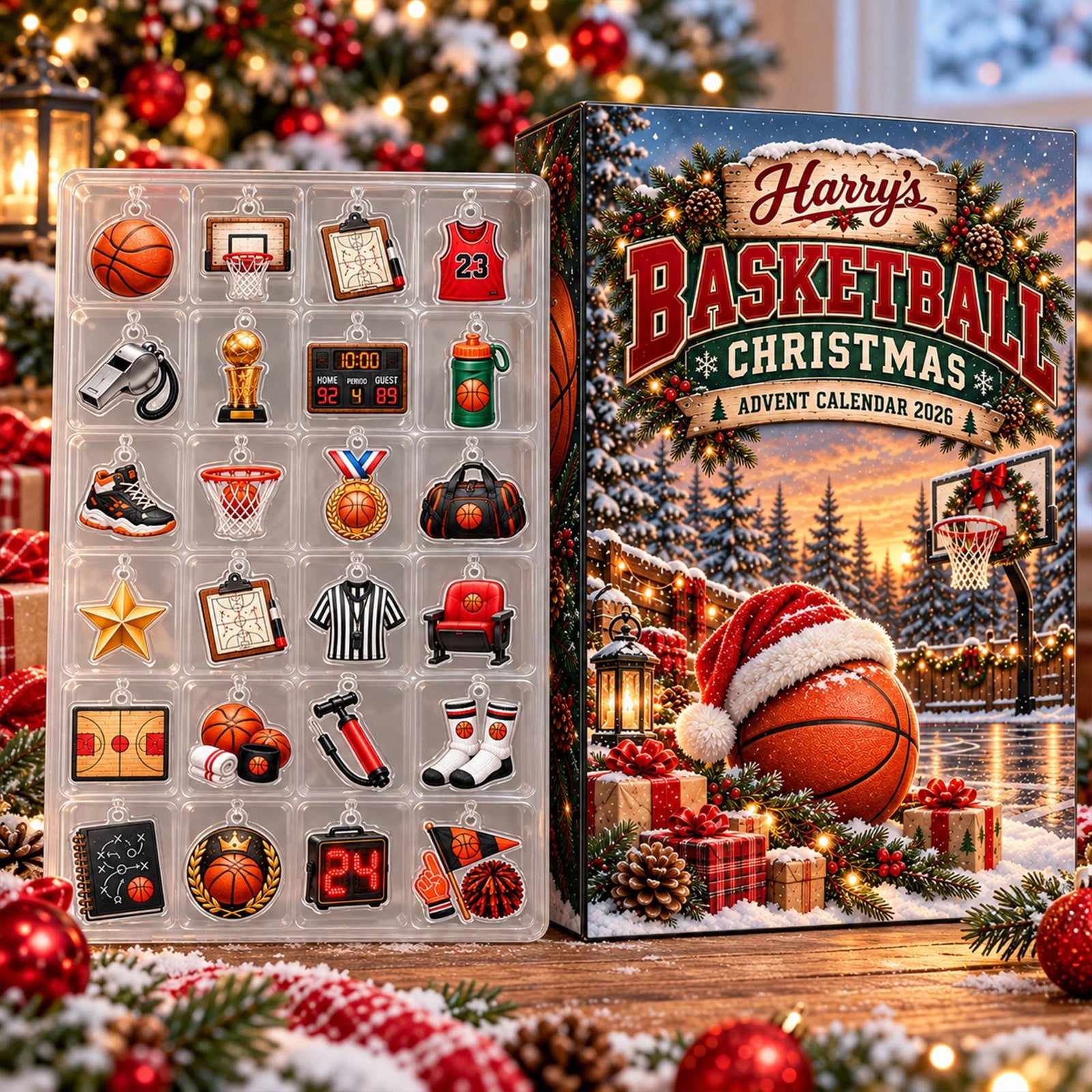 Personalized Basketball Advent Calendar, 24 Day Christmas Countdown with Basketball Charms fa99b098-c321-4da7-8d02-40245c3b75c7-il_fullxfull.8590279972_fp7p.jpg