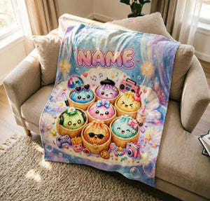 Personalized Squishy Dumpling Blanket, Kawaii Bao Fleece Throw, Custom Name Gamer Snack Blanket fa9ca64f-1083-4849-8b75-e6aaecfff988-7.jpg