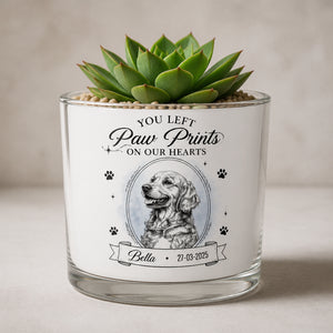 Pet Memorial Planter – You Left Paw Prints On Our Hearts (Photo-to-Sketch) - Personalized Mini Glass Plant Pot fab4b303-9a06-46d2-9657-cbbaa8cb71b9.jpg