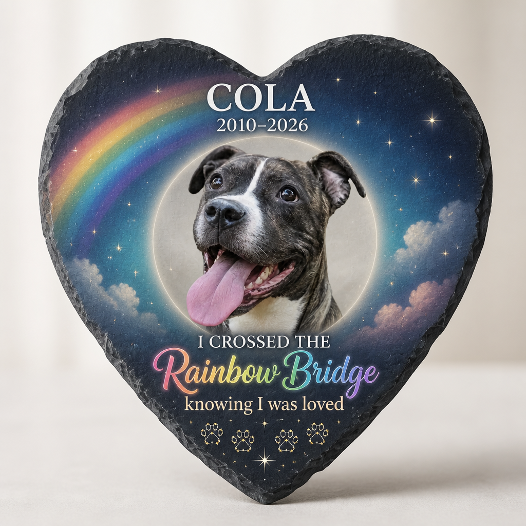Rainbow Bridge Pet Memorial Heart Stone - Photo Upload - Personalized Memorial Stone fabe0ddc-7c6c-444a-abbf-2f613758f044.png