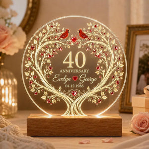 Personalized 40th Anniversary Night Light, Custom Ruby Anniversary Acrylic Plaque, 40 Years Married Gift for Parents & Couple facbd22f-2751-4985-a1c3-2fb59a8d5e52-rrrer-2-.webp