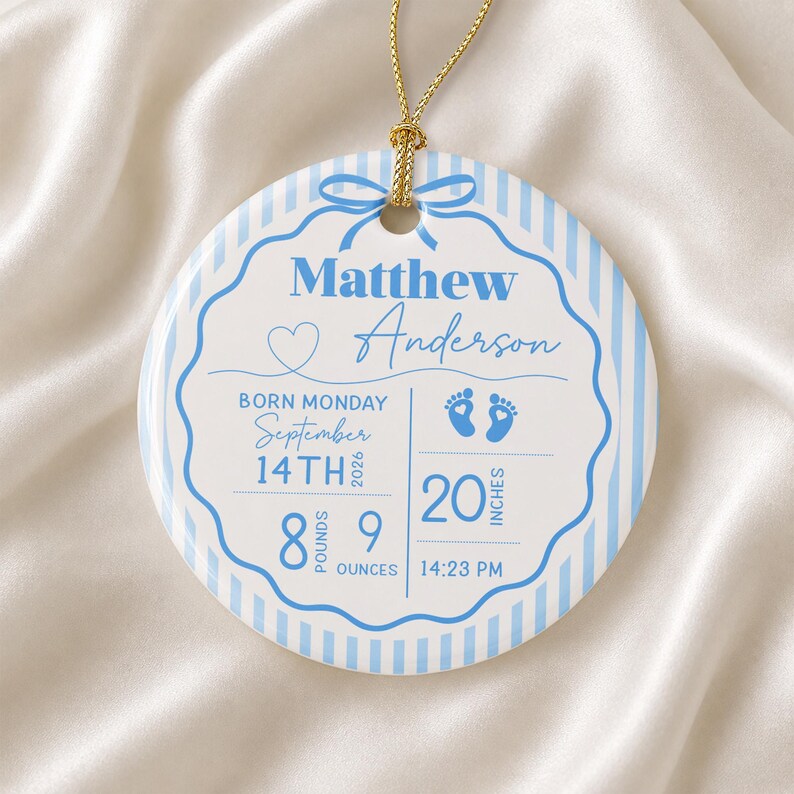 Custom Striped New Baby Ornament: Baby Birth Stats Ceramic Ornament, Christmas Newborn Keepsake, Baby Shower Gift, New Parents Gift faeb4e95-7071-4eb9-99b8-b6afa85abbf7-ghgfhgfyghf-2-.jpg