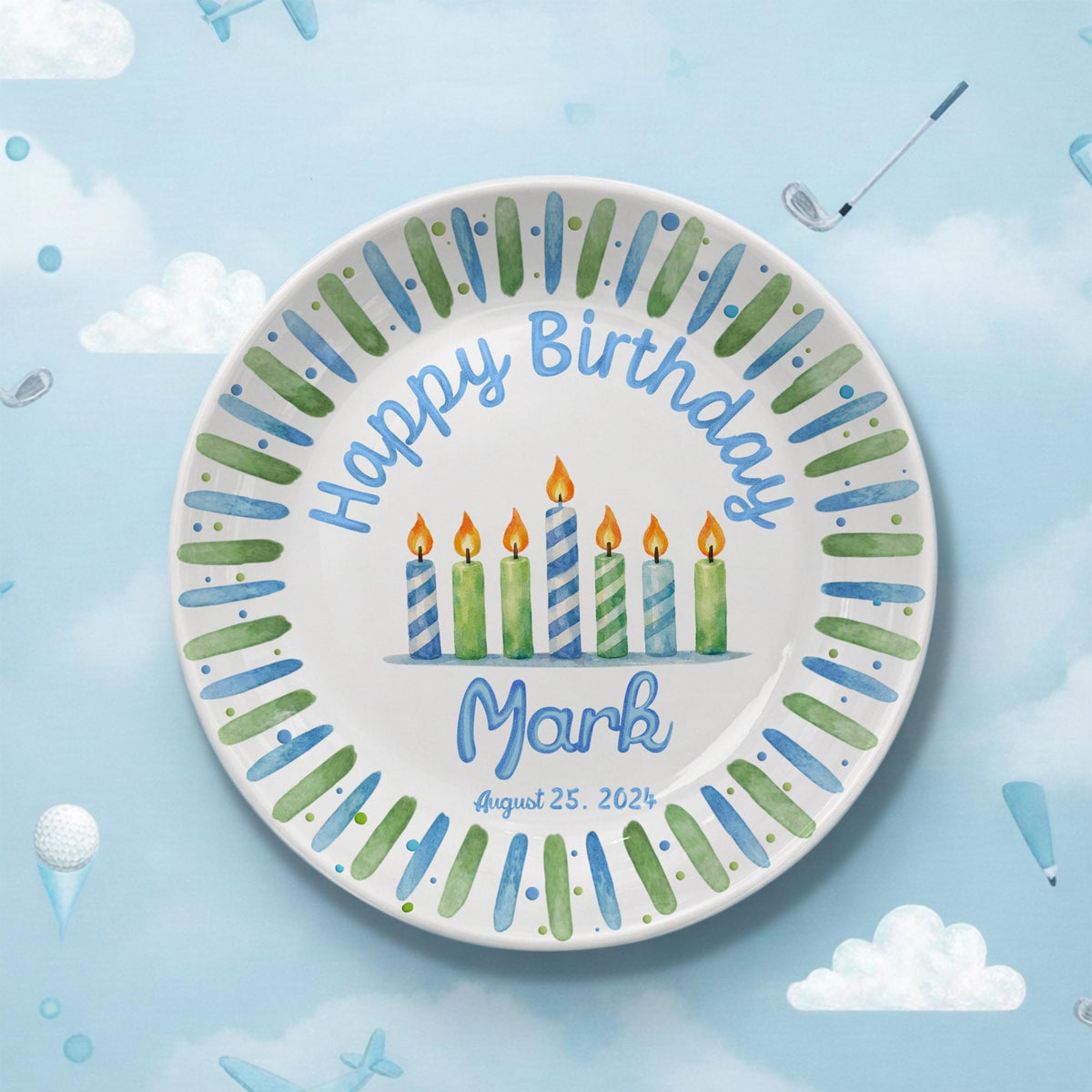 Personalized 1st Birthday Plate for Boy, Custom Name Ceramic Keepsake, Baby First Birthday Gift fafb65e0-9749-4f95-a08e-c3d491fa6836-7.jpg