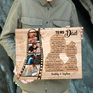 Father Daughter Gifts for Dad, Personalized Fathers Day Gift From Daughter, To My Dad If I Could Give You One Thing In Life Canvas Print