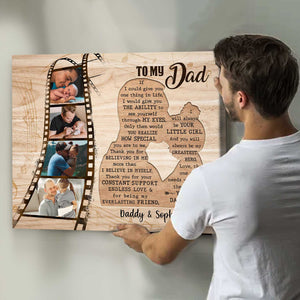 Father Daughter Gifts for Dad, Personalized Fathers Day Gift From Daughter, To My Dad If I Could Give You One Thing In Life Canvas Print