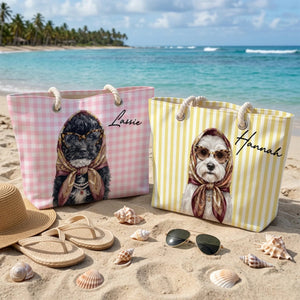 Beachside Barkers With Scarf - Personalized Beach Bag - Summer Gift For Dog Lovers fb08cbb1-0f7e-4ca7-9409-c1ff1e9d501b-4.jpeg