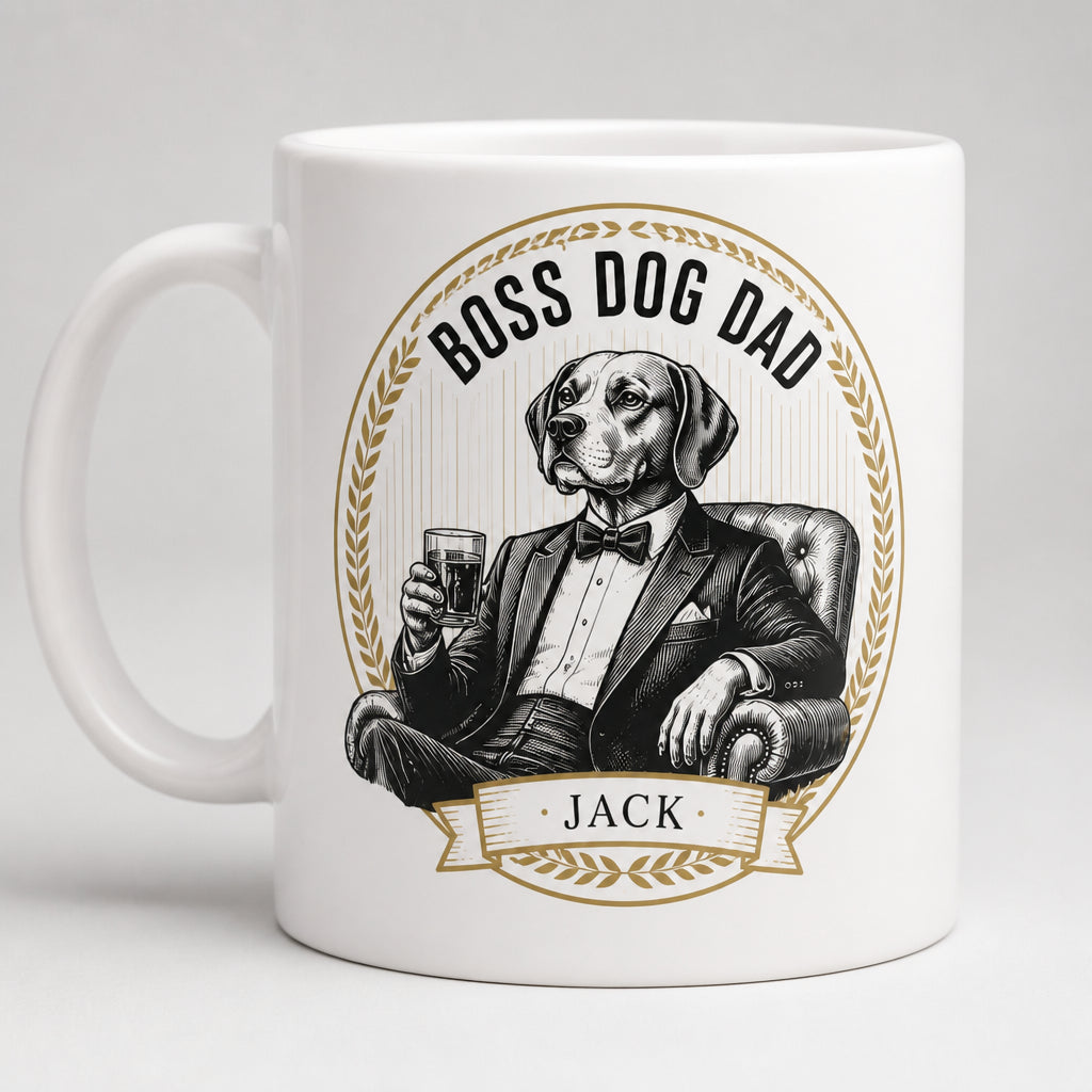 Boss Dog Dad Personalized Mug - Personalized Mug fb0df398-a74b-4b08-96c4-8ff0802de1fe.jpg