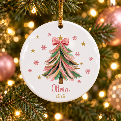 Girls Christmas Ornament, Personalized Coquette Christmas Ornament, Custom Kids Christmas Ornament, Stocking Stuffer for Girl fb228e6c-b488-4bc1-aecb-ae0da2146196-2.png