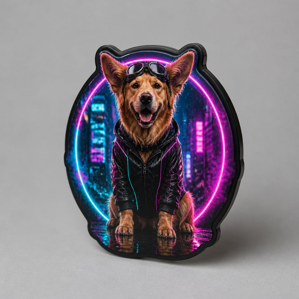 Cyberpunk Pet Portrait Fridge Magnet - Personalized Custom Shape Fridge Magnet fb260046-8e32-420e-8ffd-0dbbb46a93b9.jpg