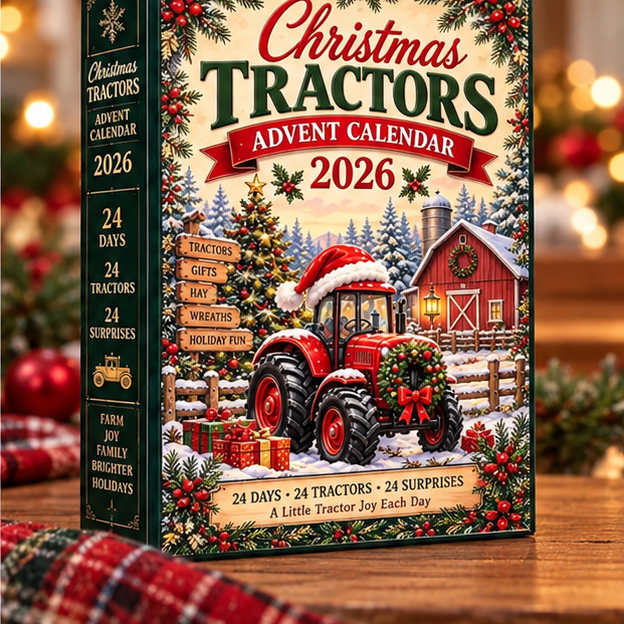 Christmas Tractors Advent Calendar 2026, 24 Days of Farm Machinery Surprises, Holiday Countdown Gift for Kids and Tractor Fans fb2aa1c6-c958-472a-9366-aff7acfe62e9-tractor_mockup_4_advent_calendar.png