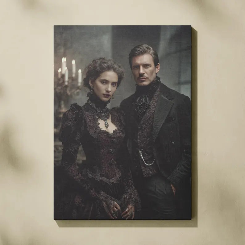 Custom Gothic Couple Portrait: Personalized Victorian Style Art fb4ff2dd-3679-4f95-8f27-f61cd35309d5-dfsdrtgr-5-.webp