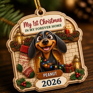 My 1st Christmas In My Forever Home – Custom Pet Photo 3-Layer Wood Ornament - Personalized 3-Layered Wood Ornament fb51d462-e79a-43fe-b7a6-10b5e63bf15f.jpg